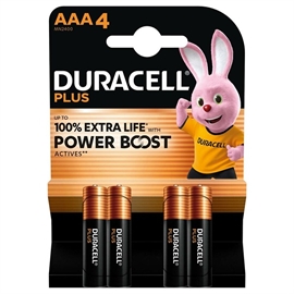 Duracell LR03/AAA Alkaline PluS-batterier